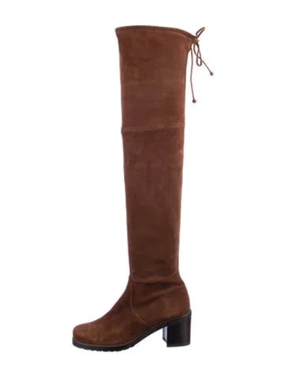 Pre-owned Stuart Weitzman Suede Boots In Brown
