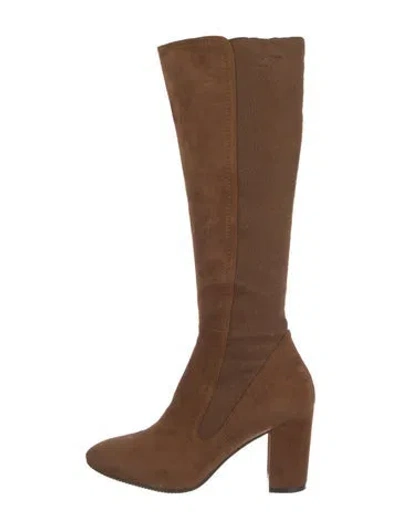Pre-owned Stuart Weitzman Suede Boots In Brown