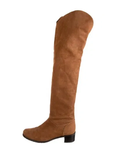 Pre-owned Stuart Weitzman Suede Boots In Brown