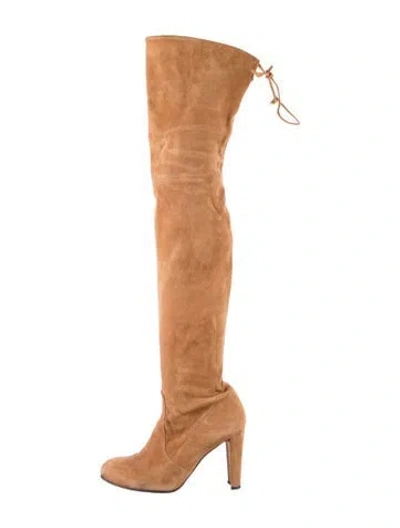 Pre-owned Stuart Weitzman Suede Boots In Brown