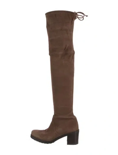 Pre-owned Stuart Weitzman Suede Boots In Brown