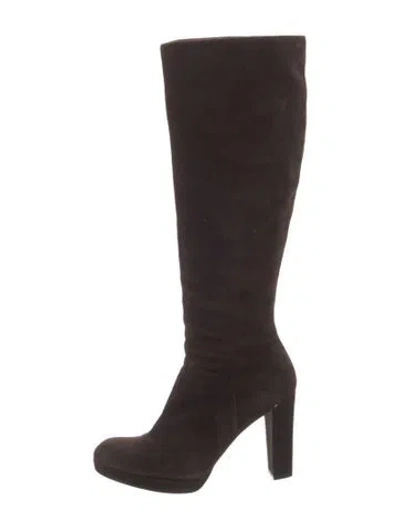 Pre-owned Stuart Weitzman Suede Boots In Brown