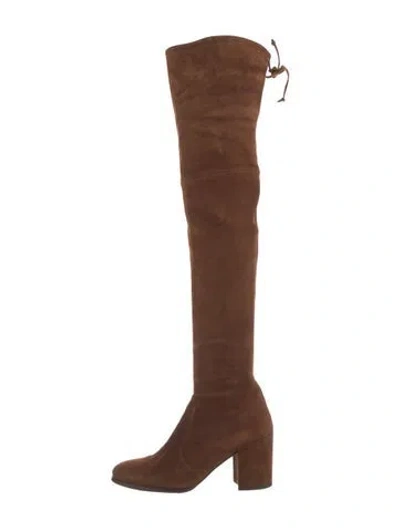Pre-owned Stuart Weitzman Suede Boots In Brown