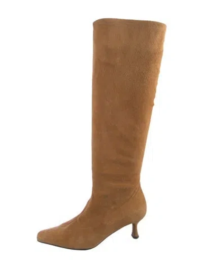 Pre-owned Stuart Weitzman Suede Boots In Brown