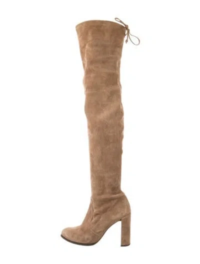 Pre-owned Stuart Weitzman Suede Boots In Brown