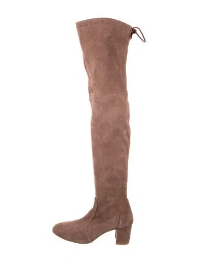 Pre-owned Stuart Weitzman Suede Boots In Brown
