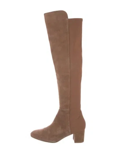 Pre-owned Stuart Weitzman Suede Boots In Brown