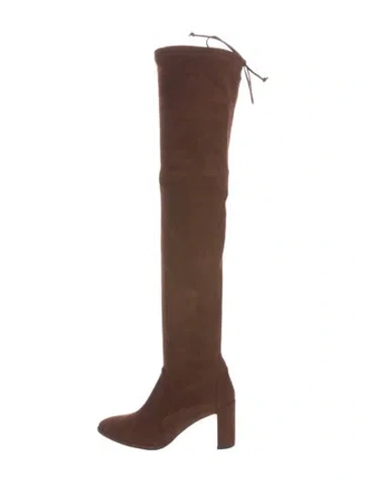Pre-owned Stuart Weitzman Suede Boots In Brown