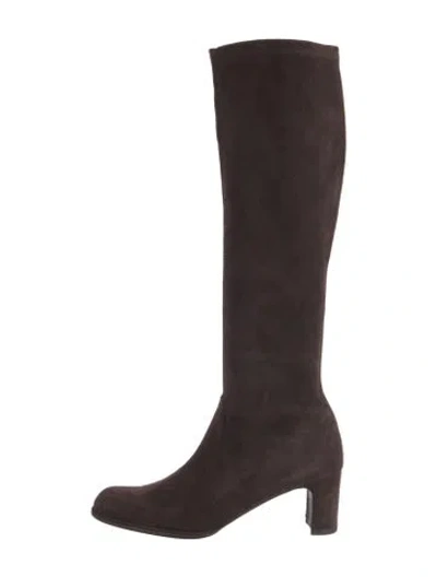 Pre-owned Stuart Weitzman Suede Boots In Brown