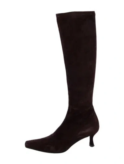 Pre-owned Stuart Weitzman Suede Boots In Brown