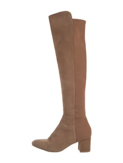 Pre-owned Stuart Weitzman Suede Boots In Brown