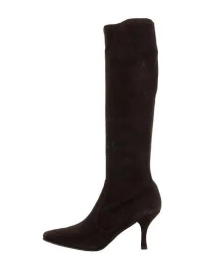 Pre-owned Stuart Weitzman Suede Boots In Brown