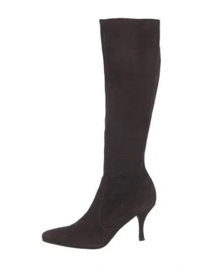 Pre-owned Stuart Weitzman Suede Boots In Brown