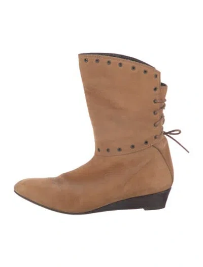 Pre-owned Stuart Weitzman Suede Boots In Brown