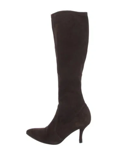 Pre-owned Stuart Weitzman Suede Boots In Brown