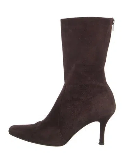 Pre-owned Stuart Weitzman Suede Boots In Brown