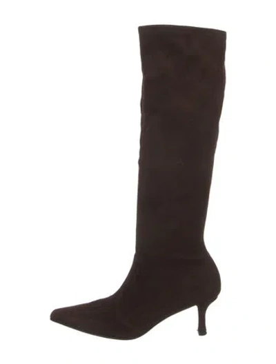 Pre-owned Stuart Weitzman Suede Boots In Brown