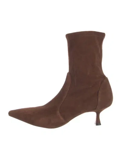 Pre-owned Stuart Weitzman Suede Boots In Brown