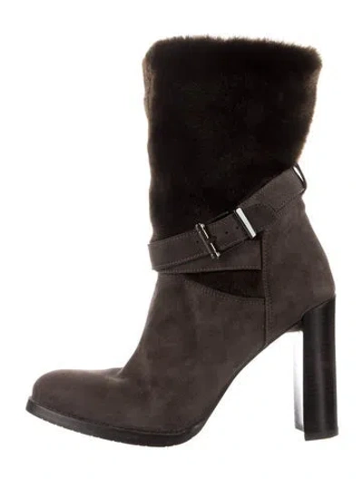 Pre-owned Stuart Weitzman Suede Boots In Brown