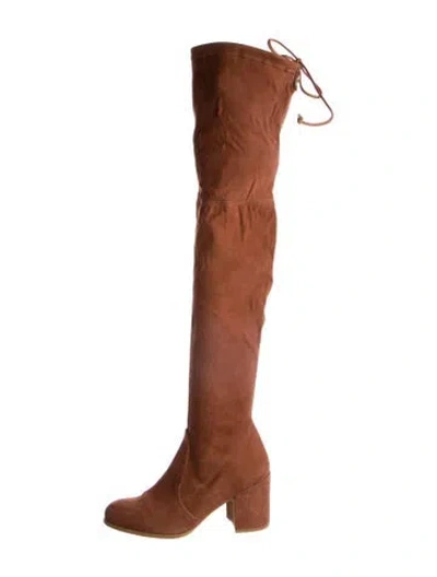 Pre-owned Stuart Weitzman Suede Boots In Brown