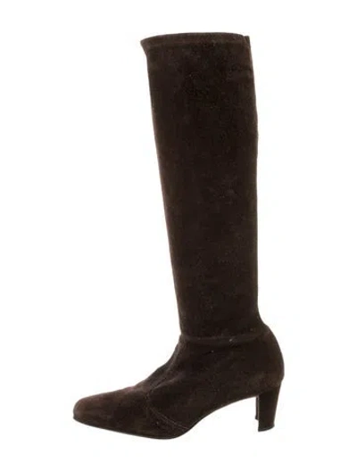 Pre-owned Stuart Weitzman Suede Boots In Brown