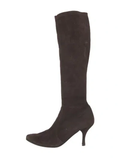 Pre-owned Stuart Weitzman Suede Boots In Brown