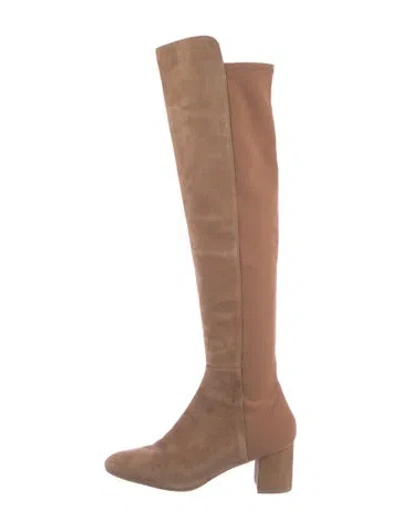Pre-owned Stuart Weitzman Suede Boots In Brown