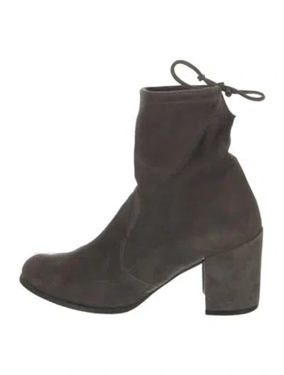 Pre-owned Stuart Weitzman Suede Boots In Gray