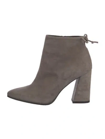 Pre-owned Stuart Weitzman Suede Boots In Gray