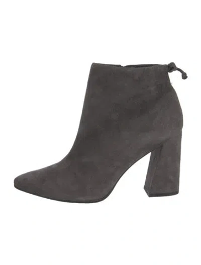 Pre-owned Stuart Weitzman Suede Boots In Gray