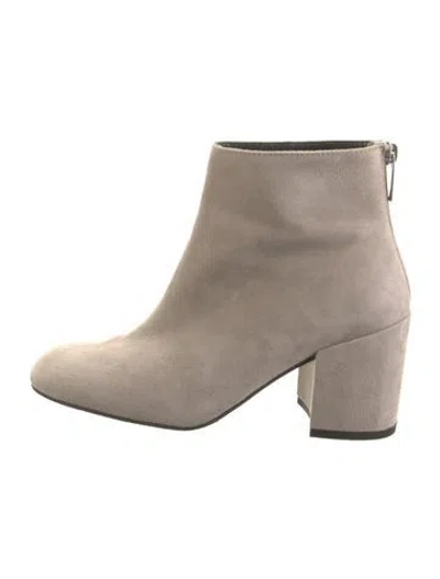 Pre-owned Stuart Weitzman Suede Boots In Gray