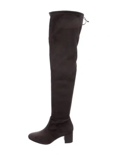 Pre-owned Stuart Weitzman Suede Boots In Gray
