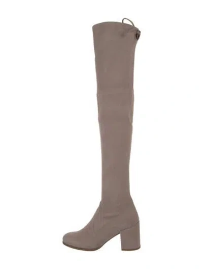 Pre-owned Stuart Weitzman Suede Boots In Gray