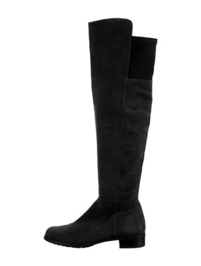 Pre-owned Stuart Weitzman Suede Boots In Gray