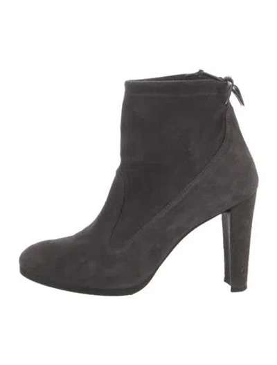 Pre-owned Stuart Weitzman Suede Boots In Gray