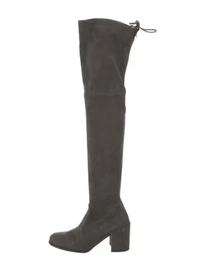 Pre-owned Stuart Weitzman Suede Boots In Gray