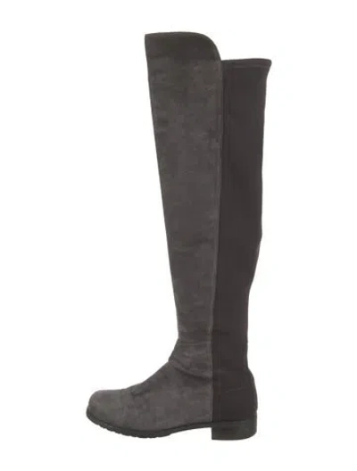 Pre-owned Stuart Weitzman Suede Boots In Gray