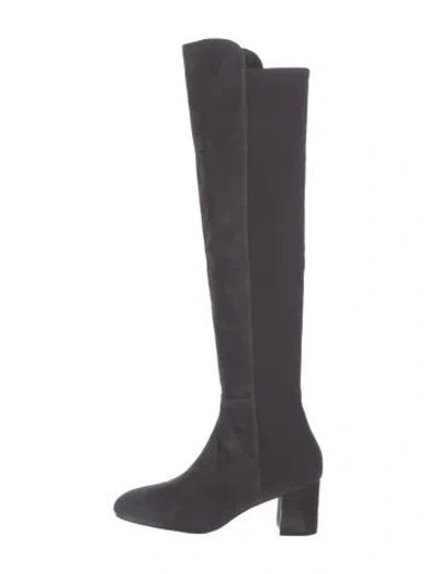 Pre-owned Stuart Weitzman Suede Boots In Gray