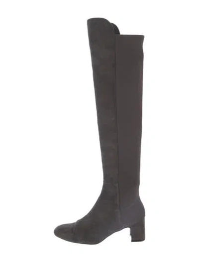 Pre-owned Stuart Weitzman Suede Boots In Gray