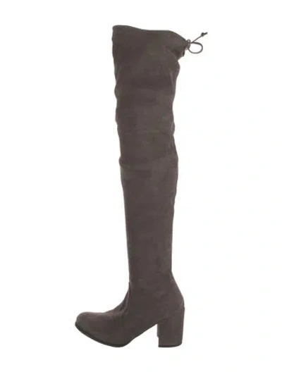 Pre-owned Stuart Weitzman Suede Boots In Gray