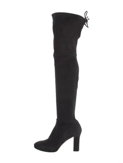 Pre-owned Stuart Weitzman Suede Boots In Gray