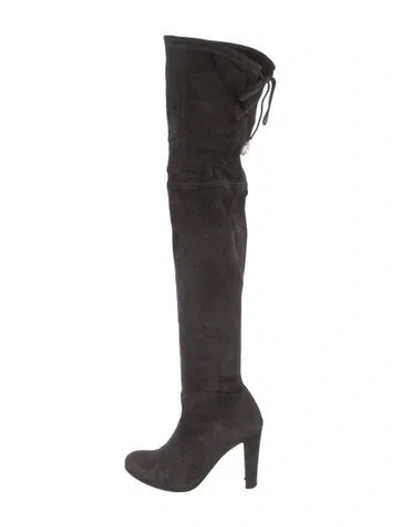 Pre-owned Stuart Weitzman Suede Boots In Gray
