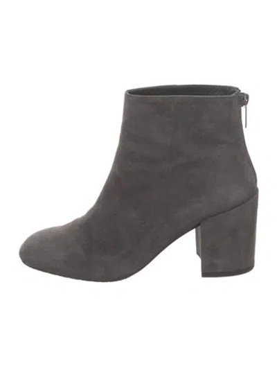 Pre-owned Stuart Weitzman Suede Boots In Gray