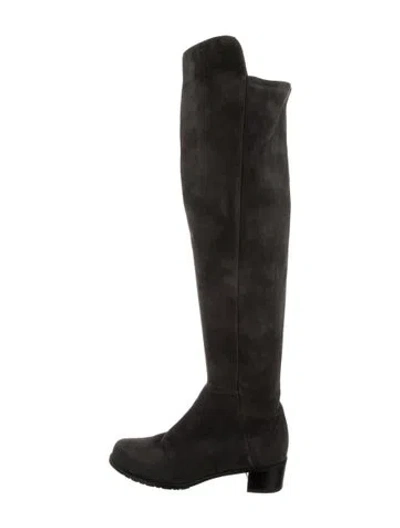 Pre-owned Stuart Weitzman Suede Boots In Gray