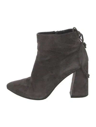 Pre-owned Stuart Weitzman Suede Boots In Gray