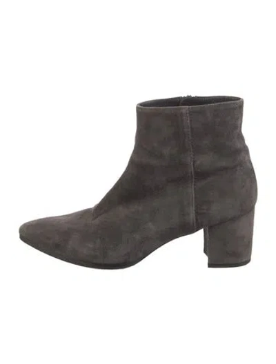Pre-owned Stuart Weitzman Suede Boots In Gray