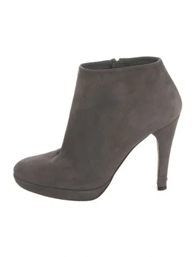 Pre-owned Stuart Weitzman Suede Boots In Gray