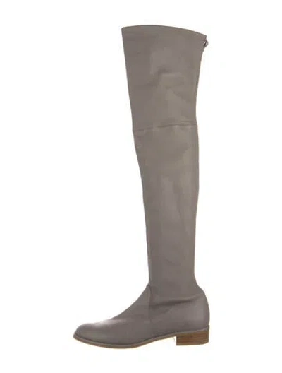Pre-owned Stuart Weitzman Suede Boots In Gray