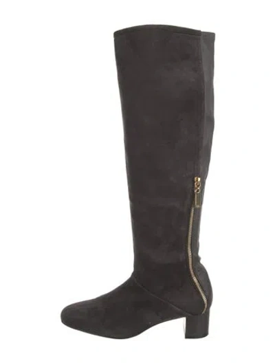 Pre-owned Stuart Weitzman Suede Boots In Gray