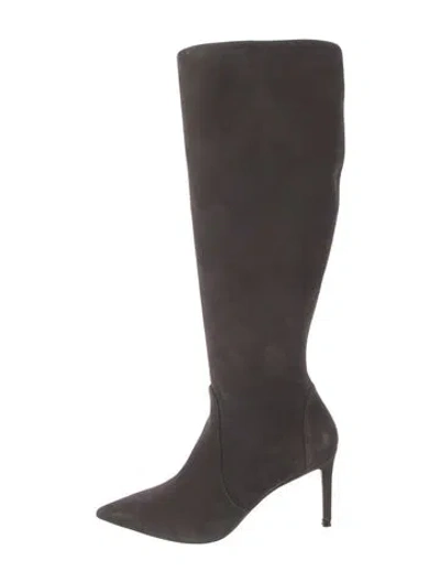 Pre-owned Stuart Weitzman Suede Boots In Gray